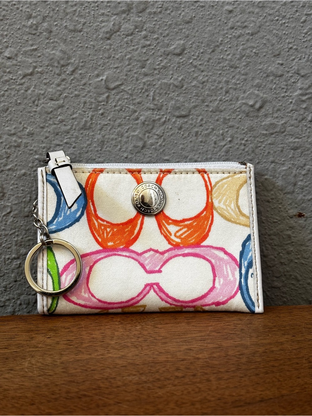 Coach Hampton Scribble Coin Key Holder
